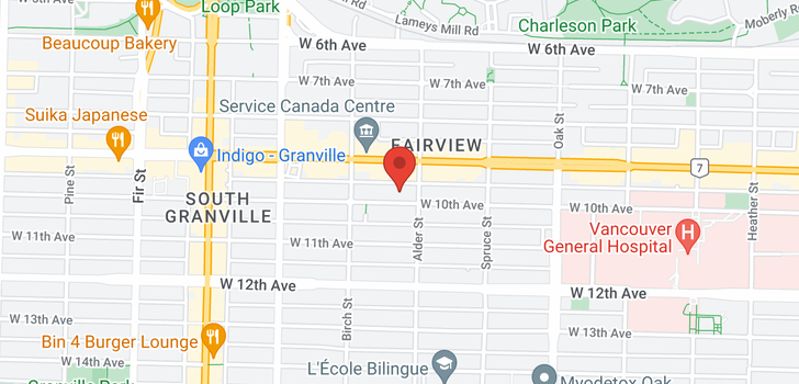 map of 1225 W 10TH AVENUE